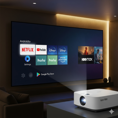 نقد و بررسی امکانات سیستم عامل اندروید در پروژکتورهای ونبو (اپها، Netflix و YouTube)