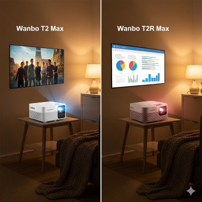 مقایسه Wanbo T2 Max با Wanbo T2R Max؛ کدام برای اتاق کوچک مناسبتر است؟