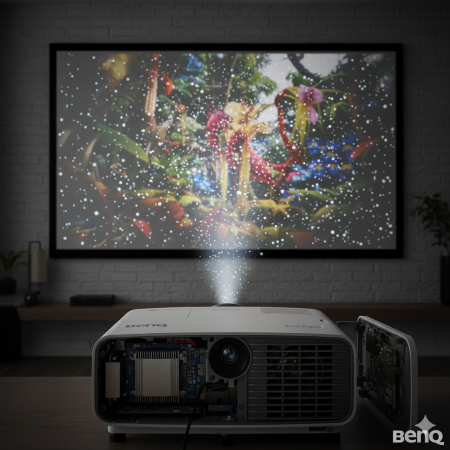 تعمیر تراشه DLP در ویدئو پروژکتور BenQ – رفع مشکل پیکسل‌های سفید یا درخشان