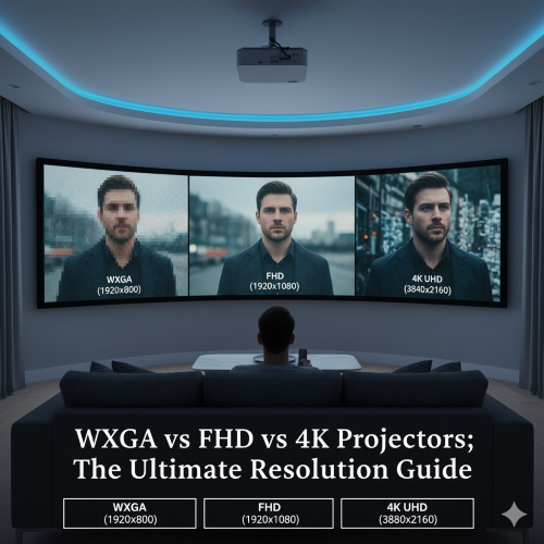 تفاوت پروژکتور WXGA و FHD و 4K؛ راهنمای کامل انتخاب بهترین رزولوشن