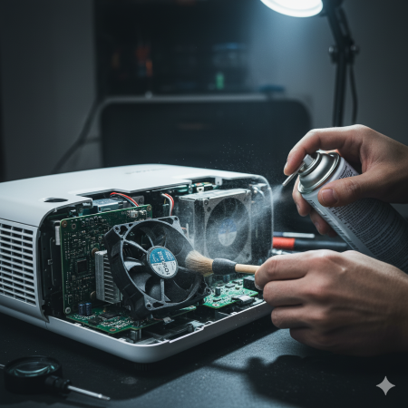 بررسی مشکلات صدای فن در پروژکتور Epson – تمیز کردن یا تعویض فن و سنسور حرارتی