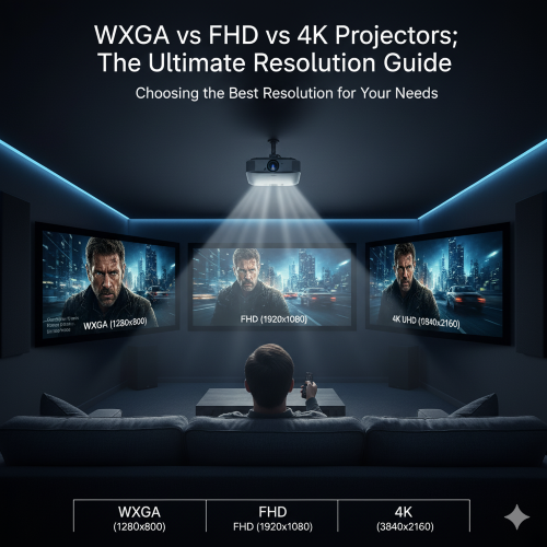 تفاوت پروژکتور WXGA و FHD و 4K؛ راهنمای کامل انتخاب بهترین رزولوشن