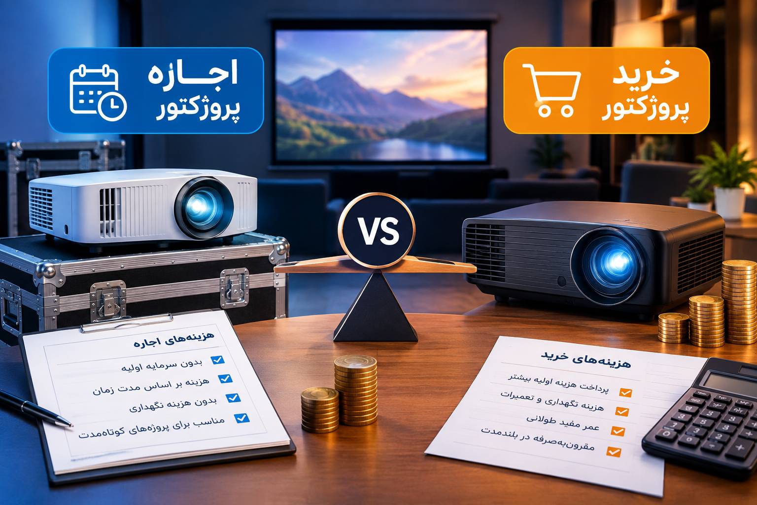 مقایسه هزینه؛ اجاره در برابر خرید پروژکتور
