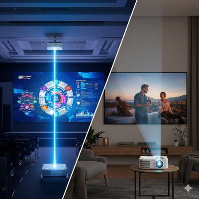 پروژکتور لیزری یا LED؟ مزایا و معایب برای محیط بیرونی و بازی