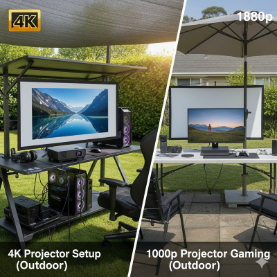 رزولوشن 4K vs 1080p: کدام مناسب‌تر برای بازی در فضای باز است؟