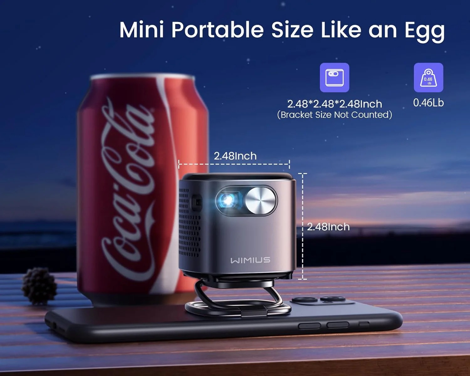 معرفی و بررسی ویدئو پروژکتور WiMiUS Pico Projector Q2