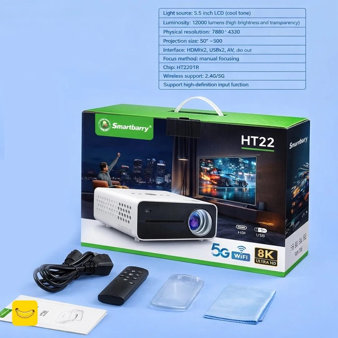 نقد و بررسی ویدئو پروژکتور Smart Barry HT22: سینمای خانگی ارزان‌قیمت یا یک انتخاب پرحاشیه؟