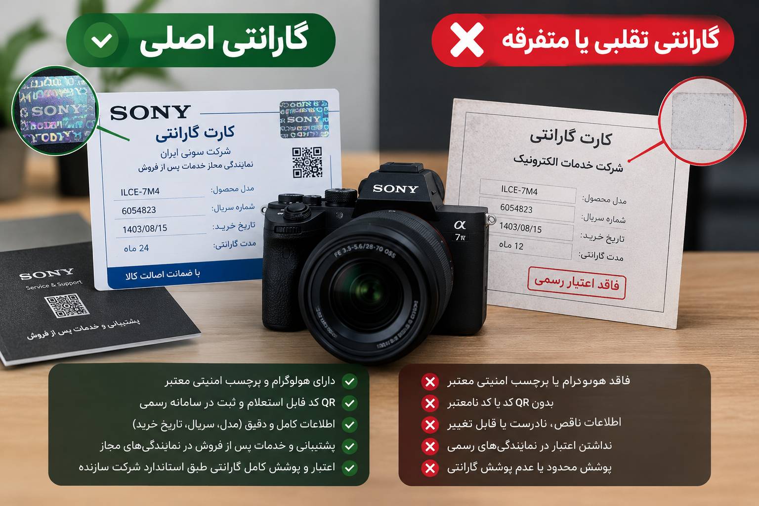 تفاوت گارانتی اصلی و گارانتی تقلبی یا متفرقه